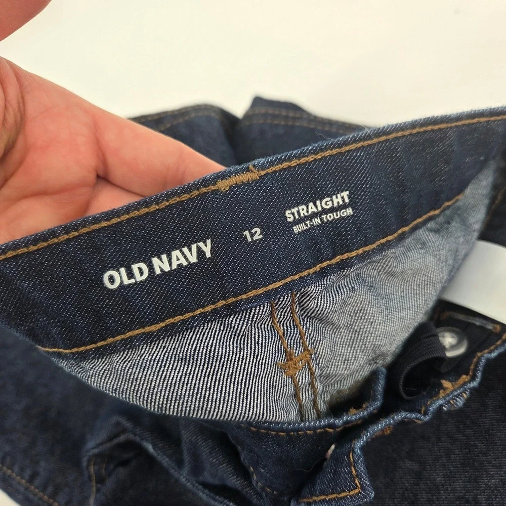 Old Navy Jeans Lot 3 Pairs Size 12 Blue Indigo Skinny Straight Karate Slim Kids